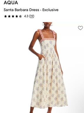 NEW Aqua Santa Barbara Floral Maxi Dress